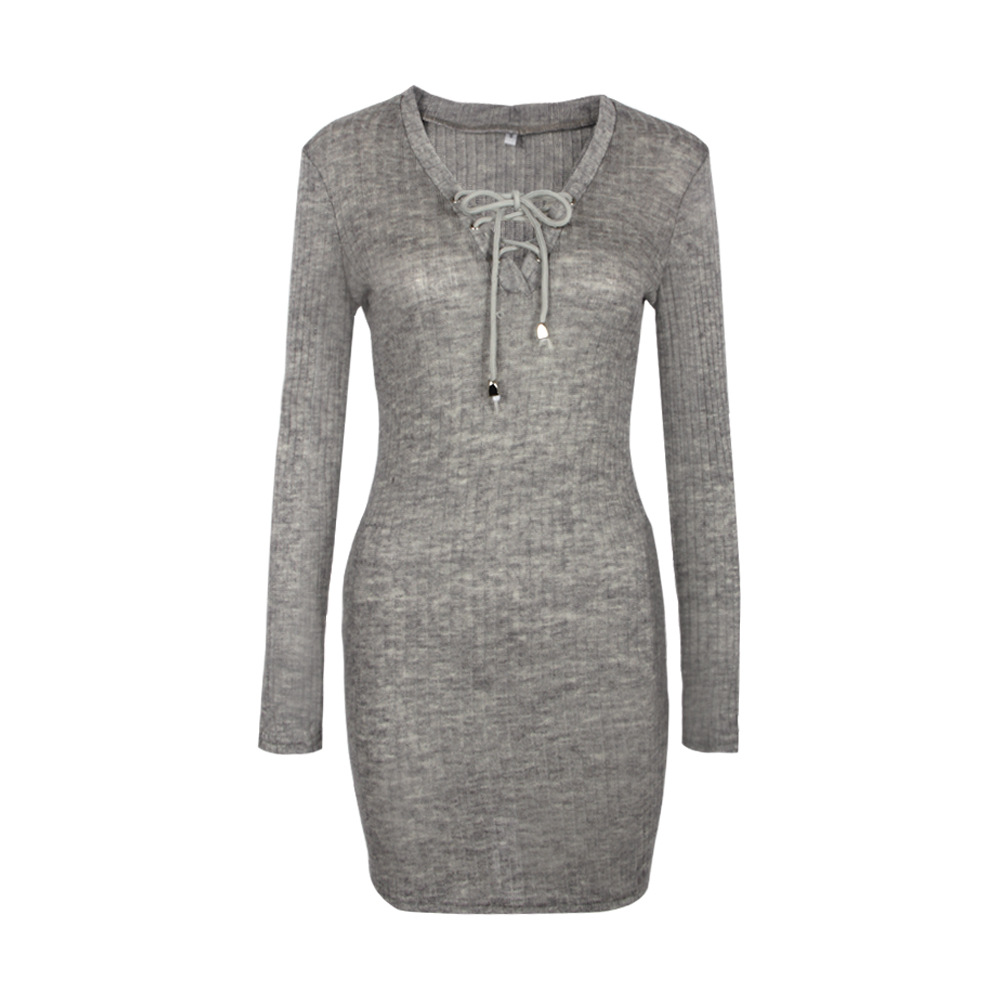 W25038-4  Womens Knitwear Bodycon Cocktail Evening Party Sweater Mini Dress